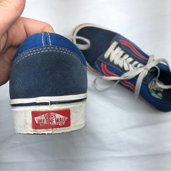 Vans Tri-Tone Comfycush old skool sneakers dress blues / blue / red 6.5men 8wome - Picture 3 of 9